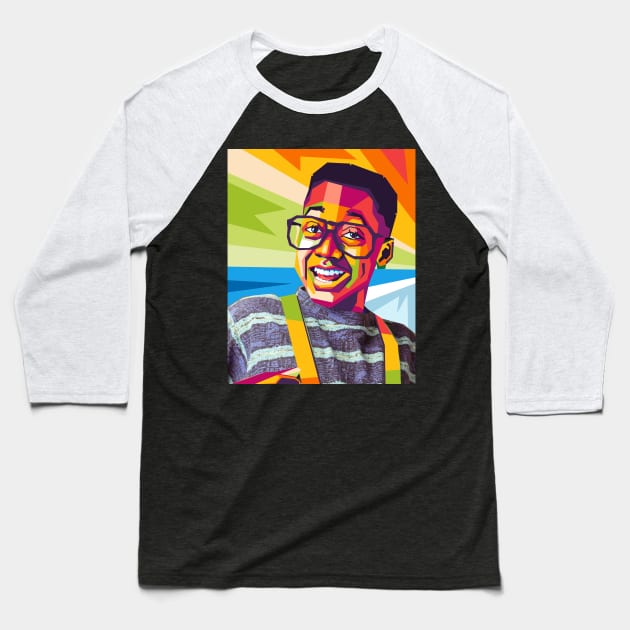 steve urkel Baseball T-Shirt by cool pop art house